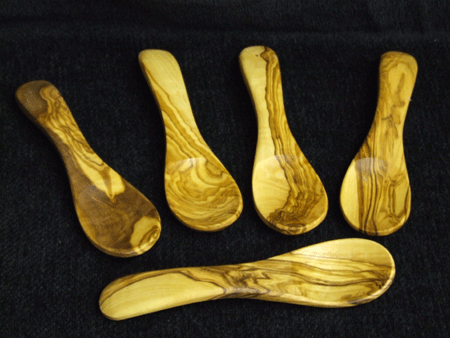 small olive wood spoon
